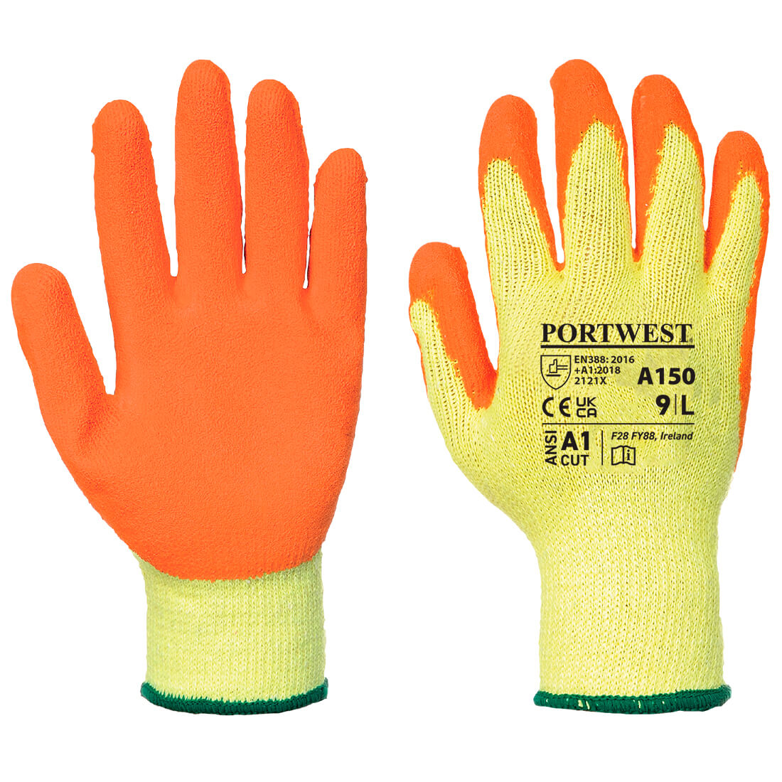 General Handler Glove Latex Coated (Orange) - Medium