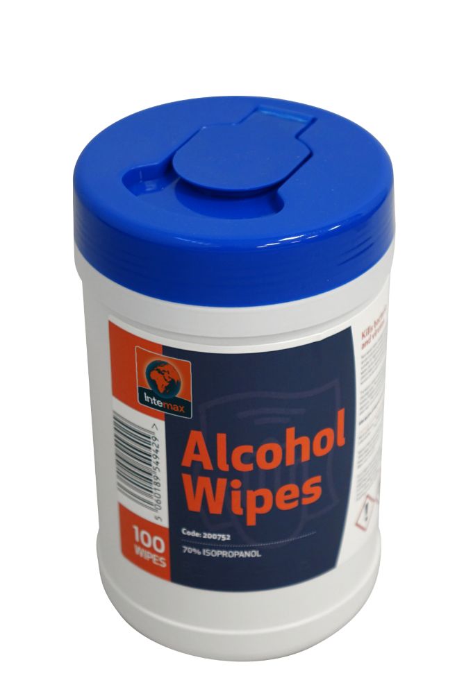 Intemax Alcohol Wipes, 70% IPA - Pack of 100