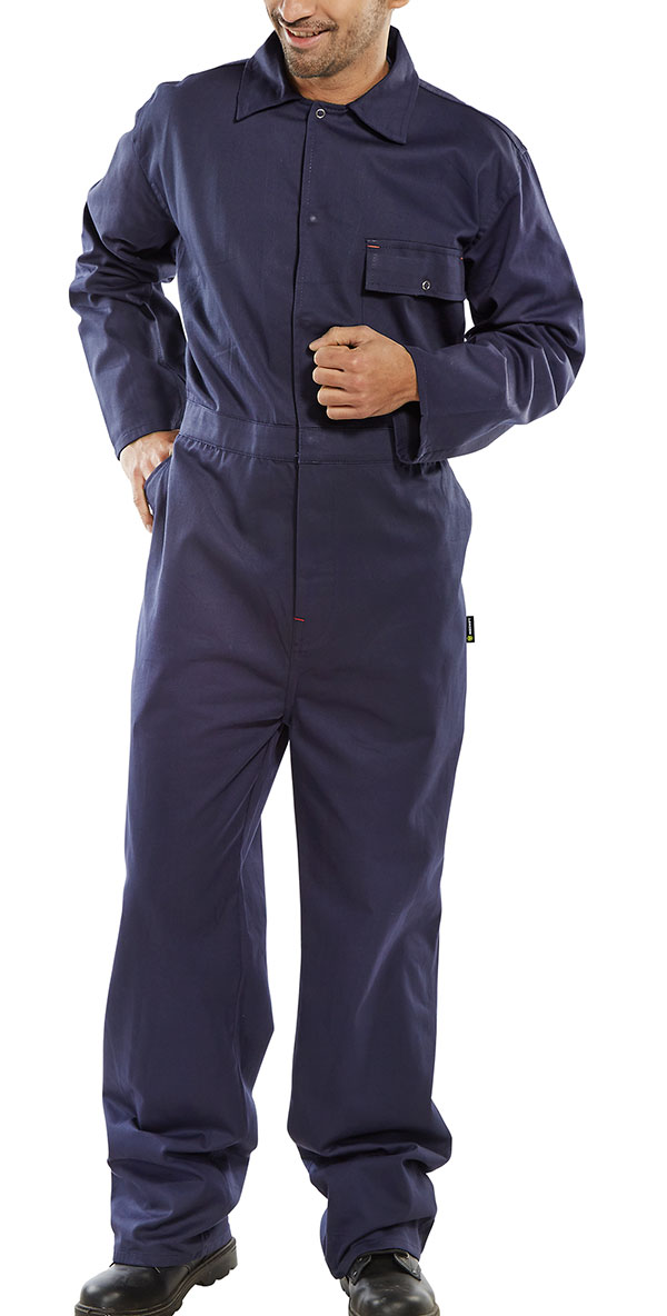 Polycotton Coverall, Navy - 3XL