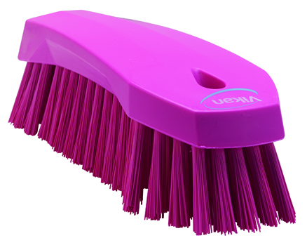Vikan Hand Brush L, 200mm, Hard - Pink