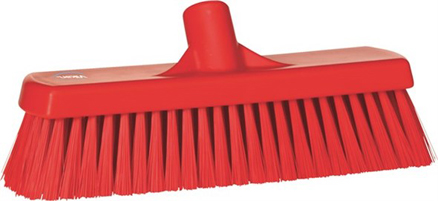 Vikan Broom, 300mm, Medium - Red