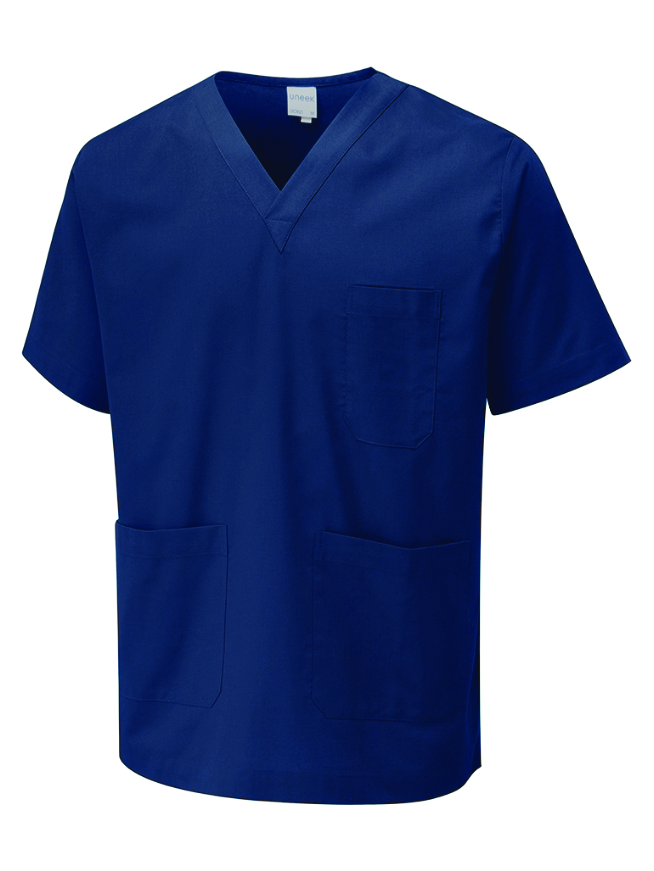 Navy Unisex Scrub Top, 3XL