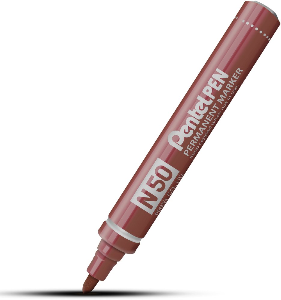 Pentel Permanent Marker, Pack of 12 - Brown