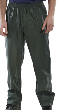 Waterproof Trousers, Olive Green - Large