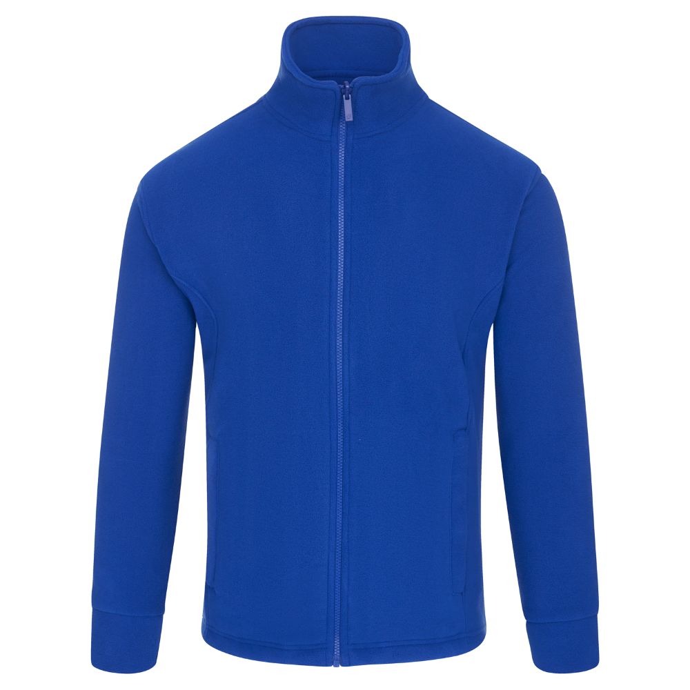 Full Zip Fleece Jacket, Royal Blue - Size Large