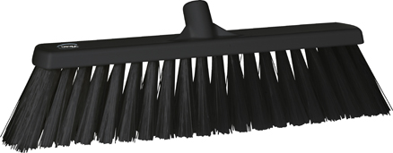 Vikan Broom, 530mm, Very hard - Black