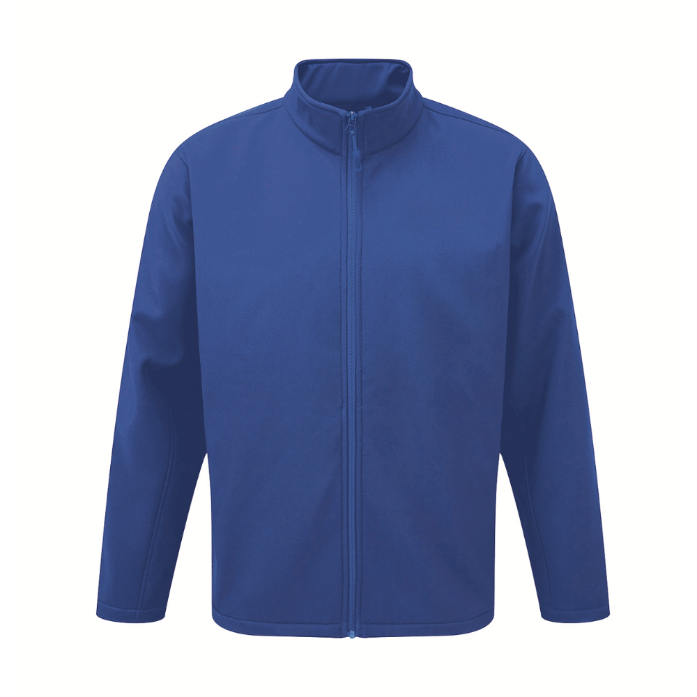 Mens Classic Full Zip Soft Shell Jacket, Royal Blue - Size Small