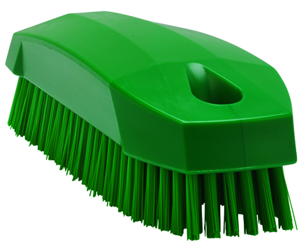 Vikan Hand Brush S / Nailbrush, 130mm, Hard - Green