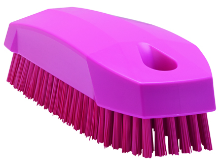 Vikan Hand Brush S / Nailbrush, 130mm, Hard - Pink