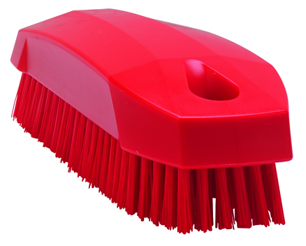 Vikan Hand Brush S / Nailbrush, 130mm, Hard - Red