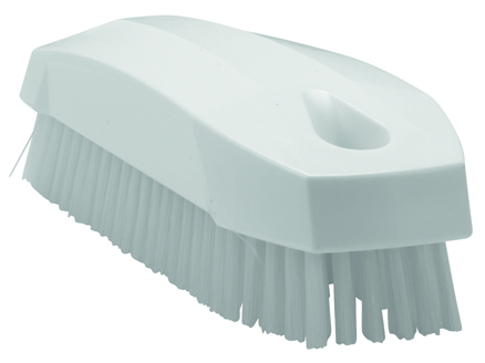 Vikan Hand Brush S / Nailbrush, 130mm, Hard - White