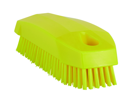 Vikan Hand Brush S / Nailbrush, 130mm, Hard - Yellow