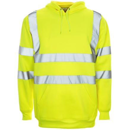 Hi Vis Yellow Hooded Sweatshirt - XL