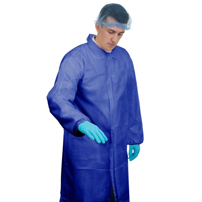 Polypropylene Disposable Visitors Coat, Blue - Size 4XL