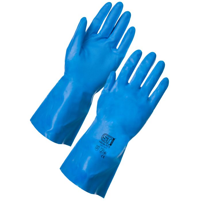 Blue Nitrile N15 Gloves, Pk/12 - Medium