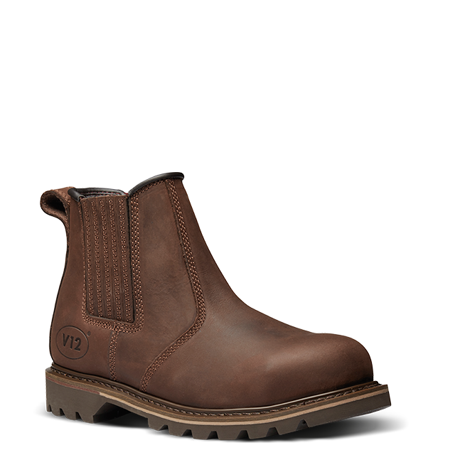 V12 Rawhide Safety Dealer Boot, Brown - Size 9 (43)