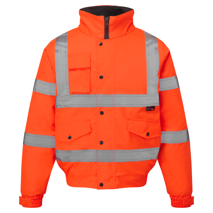 Hi Vis Orange Standard Bomber Jacket - Medium