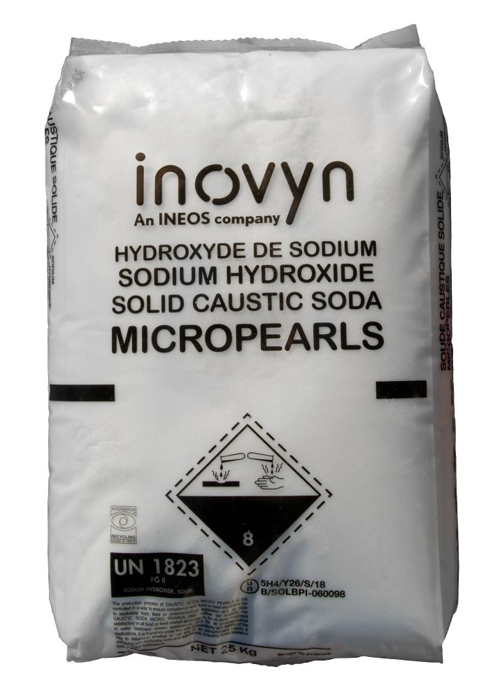 Caustic Soda Pearls, FEMAS, 25kg