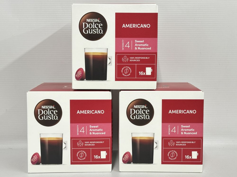 NESCAFE Dolce Gusto Americano Coffee Pods - (3x30) total of 90 Capsules