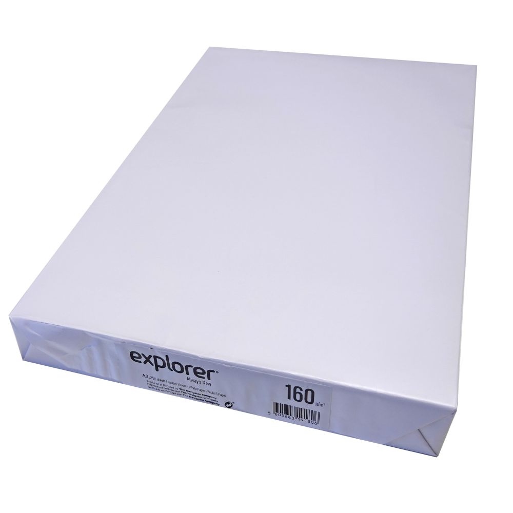 A3 White Office Card 160gsm - Pack/250