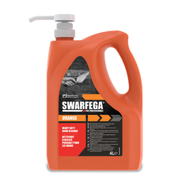 Swarfega Orange Heavy Duty Hand Cleaner, 4L Pump Bottle