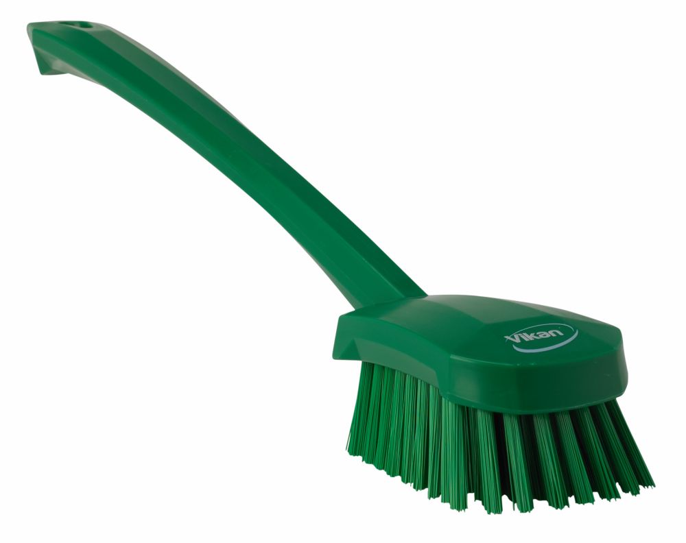 Vikan Washing Brush with long handle, 415 mm, Hard - Green