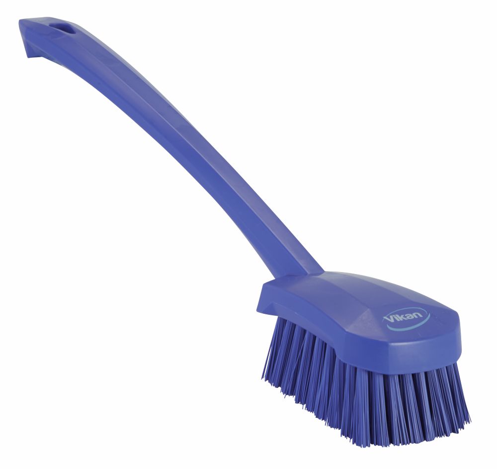 Vikan Washing Brush with long handle, 415 mm, Hard - Purple