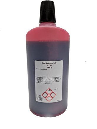 1000ml Food Grade Egg Marking Ink, Red. 1000ml