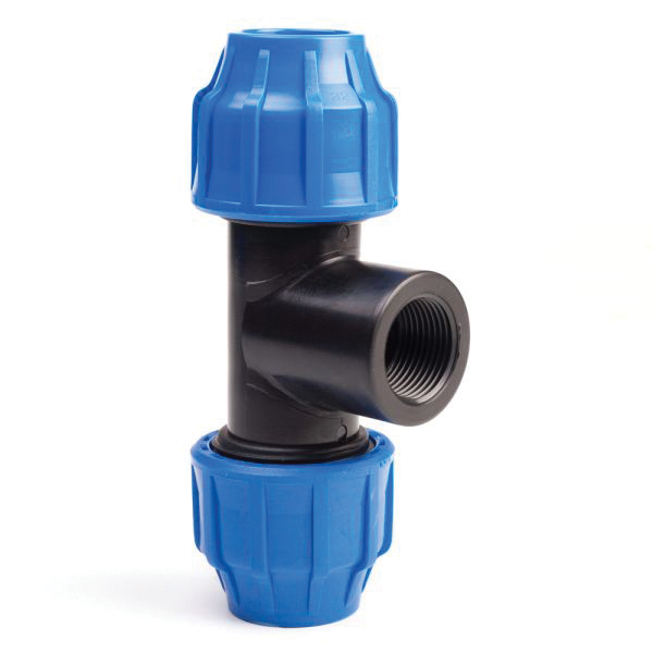 MDPE Tee Female Threaded 25mm x 1"