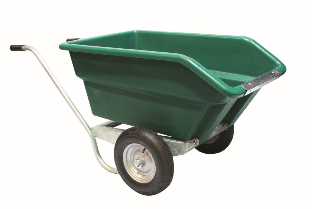 400L Tipping Wheel Barrow, Green