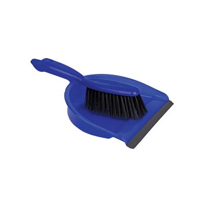 Dustpan and Hand Brush, Stiff - Blue