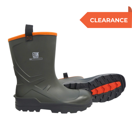CLEARANCE: Intemax DuraBoot Rigger Full Safety Boot, DARK Green - Size 8