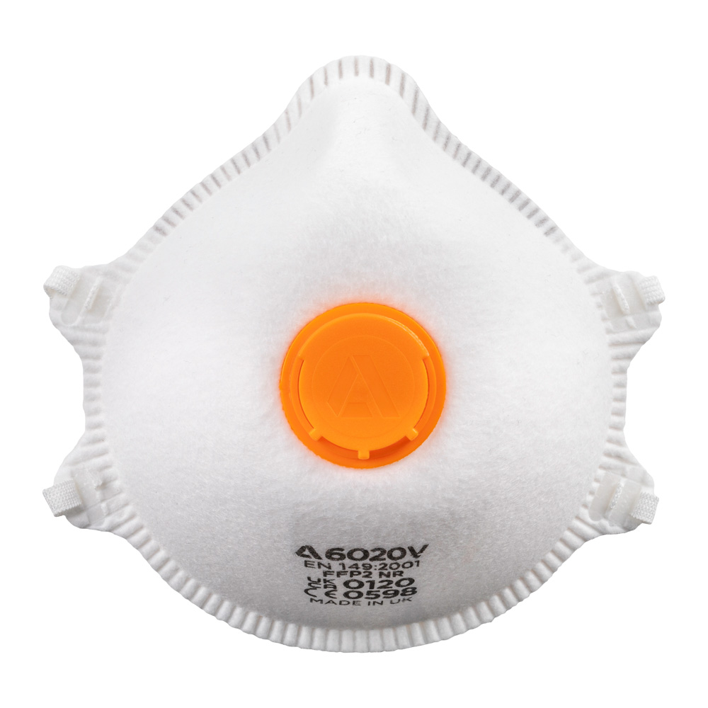 Alpha Solway 6020V Moulded Disposable Mask, FFP2V - Box of 15