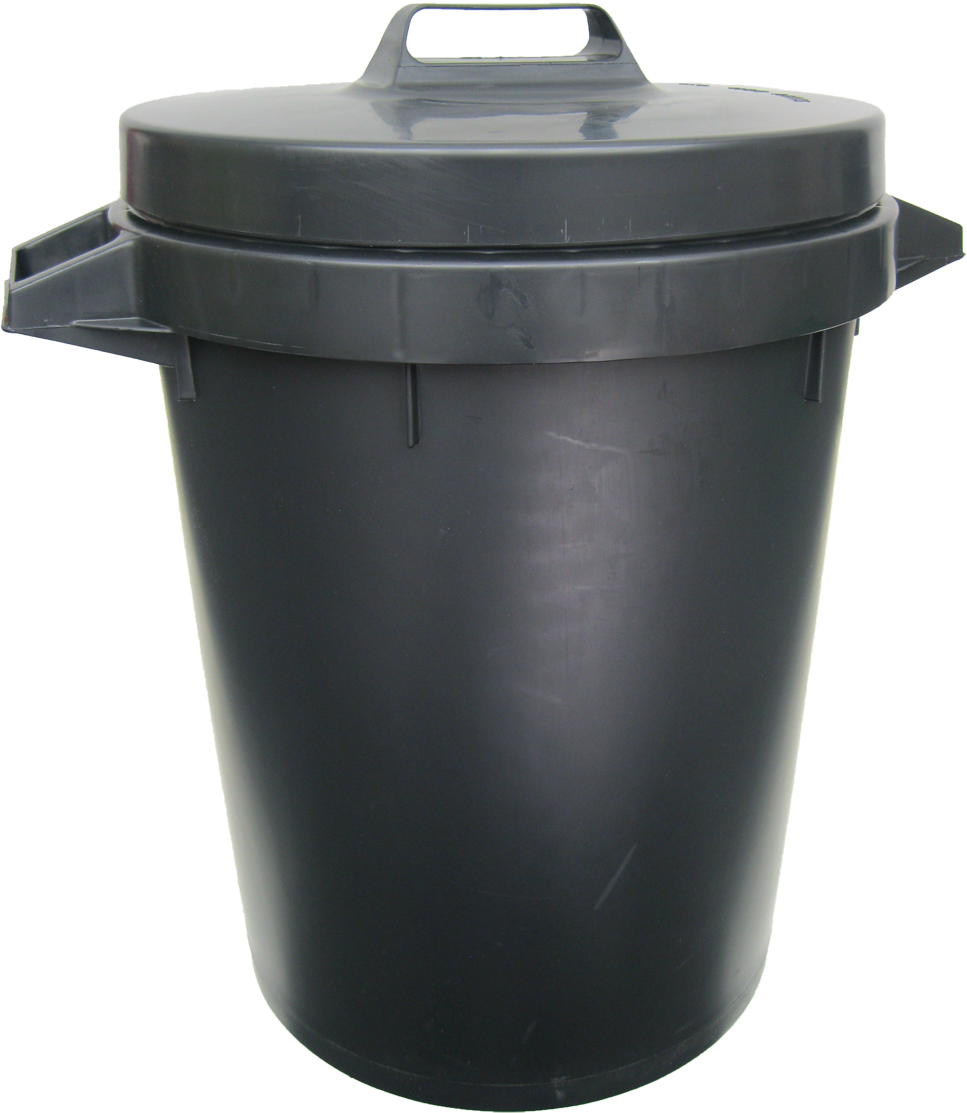 90L Heavy Duty Dustbin - Black